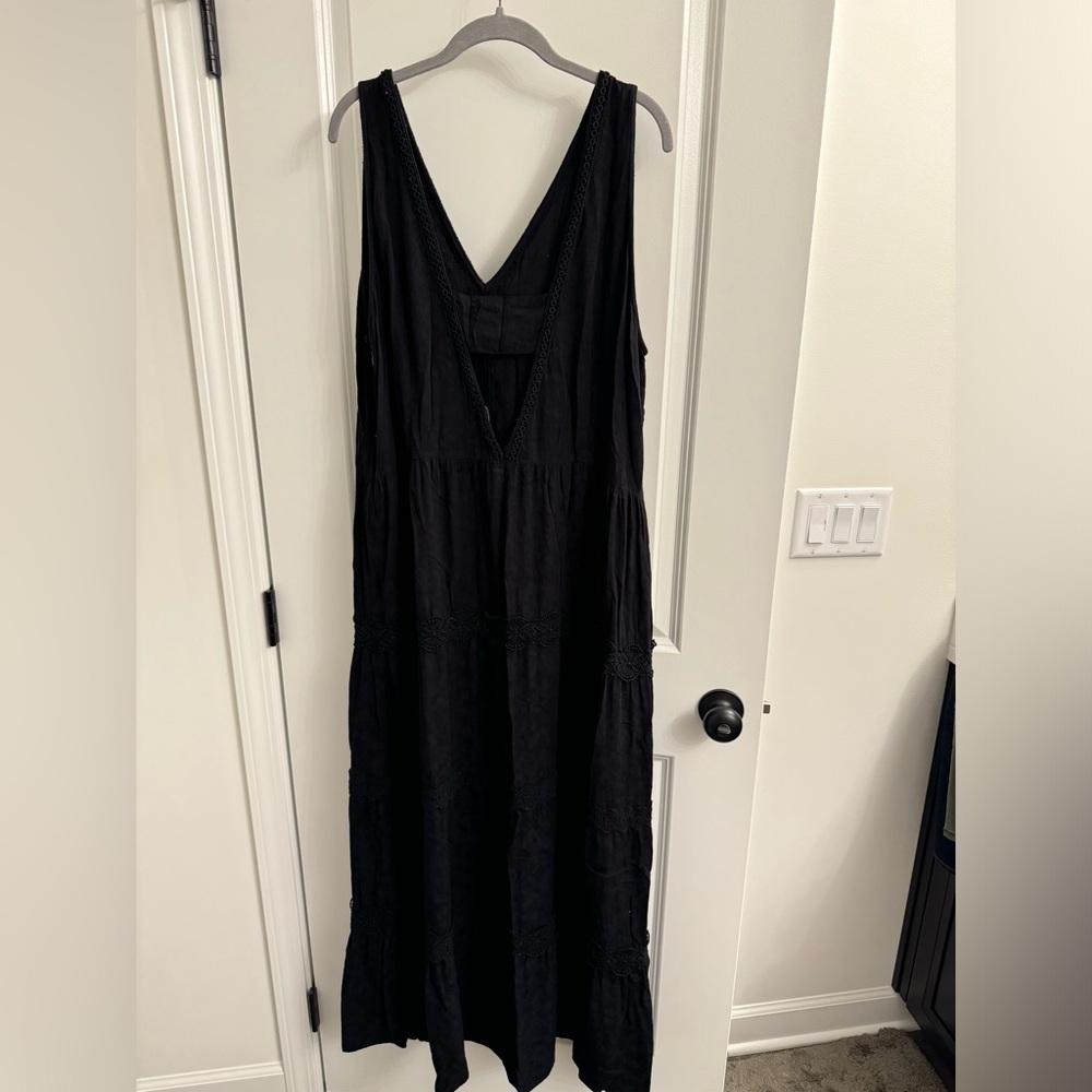 Loft black maxi dress